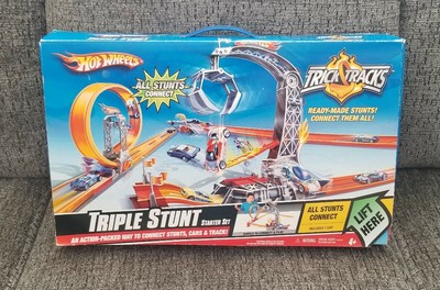hot wheels trick tracks triple stunt starter set