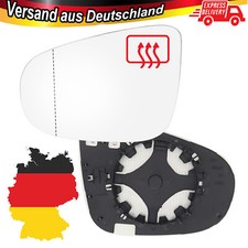 SPIEGELGLAS AU&szlig;ENSPIEGEL LINKS KONVEX BEHEIZBAR F&Uuml;R VW GOLF6 5K TOURAN SPIEGEL