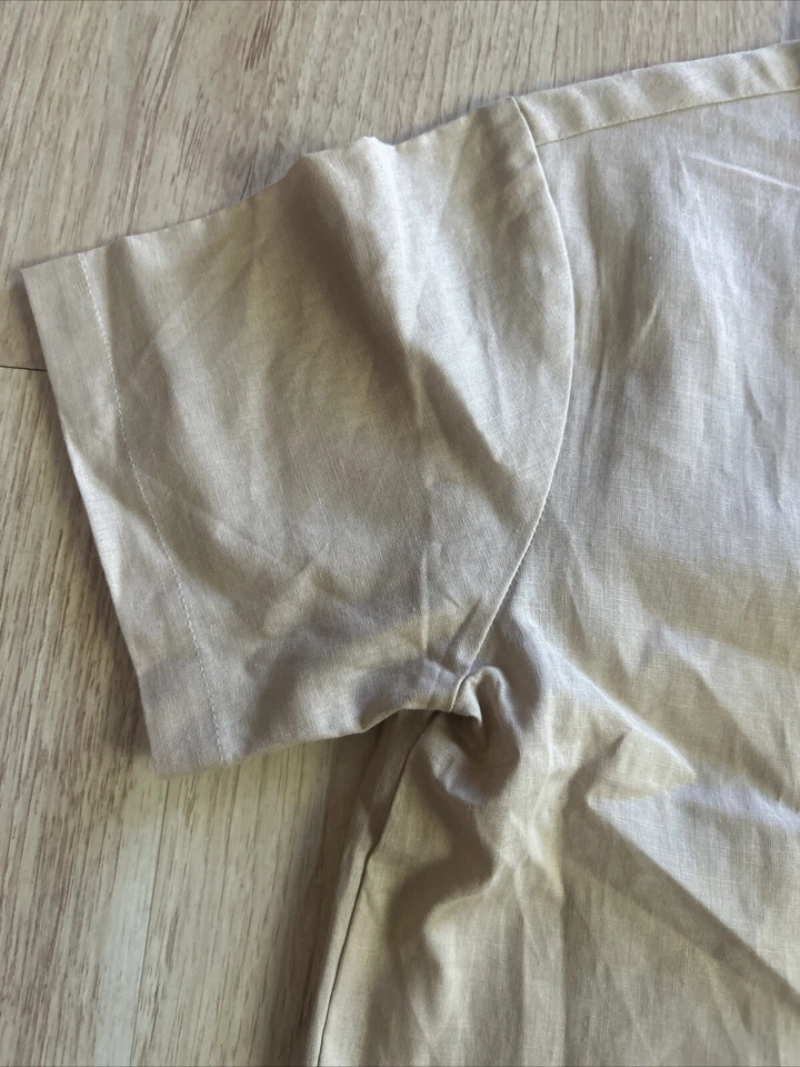 NUEVO CON ETIQUETAS JAMS WORLD Talla XS Para Mujer Beige Camisa Abotonada De Colección Taupe W648-TAUP Foto 4 de 4