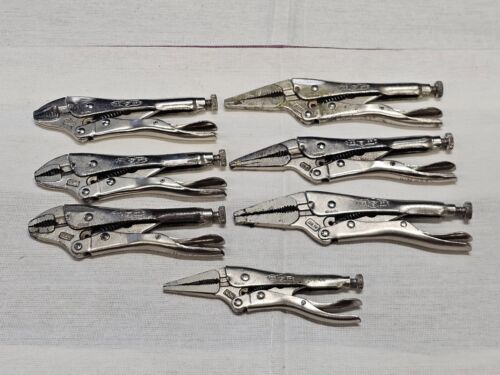 7 Irwin 5WR 6LN 4LN Vise Grip Adjusting Locking Pliers Long Nose set