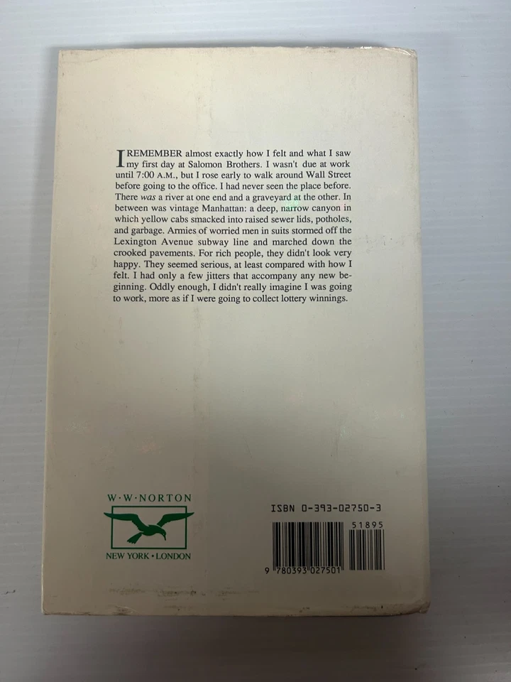 Liar's Poker by Michael Lewis Copyright 1989 (fc114-1/b1074) - Image 3 of 4