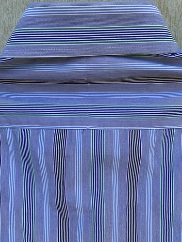 J McLaughlin Shirt Mens XL Blue Striped Long Sleeve Button Up Extra Large - Picture 10 of 11