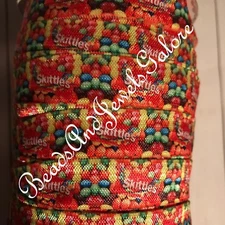 Candy foe Inspired Candy elastic Candy hair ties Candy favors skittles foe-5/8