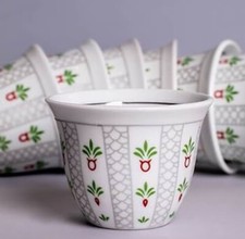 Set of 6 Arabic ceramic cofee cup with aluxurious drawing #6 ?????? ???? ?????