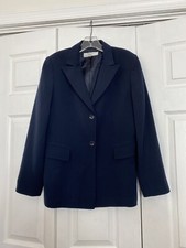 Tahari ASL Arthur S Levine Size 10 Black Blazer Jacket 2 Button Lined Women  s