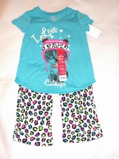Girl's SO Two-Piece Animal Print Pajama Set - Size XS (4-5) - New with Tag