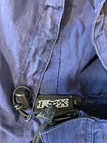 Vintage 90s Fox Racing Windbreaker Jacket pullover L Blue - Picture 3 of 7
