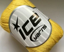 Pure Bamboo #41459 Yellow Super-Fine Yarn Ice 100% Bamboo 50 Grams 218 Yards