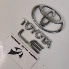 1998-2002 Toyota Corolla LE Rear Emblem Logo Nameplate Set of (3) Chrome OEM