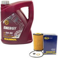 MotoröL Set 5W-30 5 Liter + ÖLfilter SH 4061 P FüR Hyundai I20 I40 KIA Cee D Rio