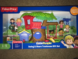 little people swing and share treehouse
