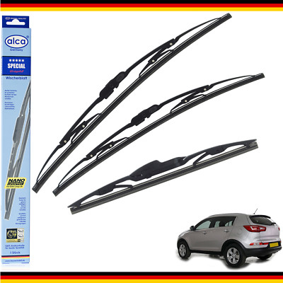 Fits Kia Sportage 2010-2015 front rear wiper blades alca Germany AS24''18''12''ARC