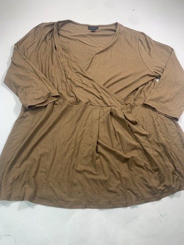 J Jill Dress Womens XL 3/4 Sleeve Lightweight Medium Length Casual Brown - Picture 2 of 19