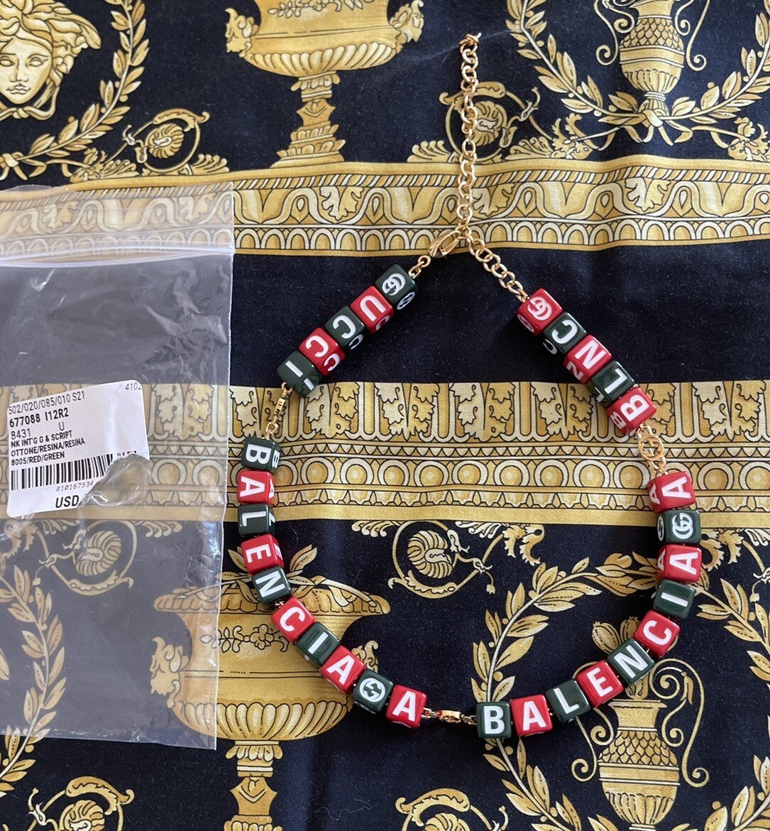 NWT AUTH Gucci x Balenciaga The Hacker Project Moving Square Beads
