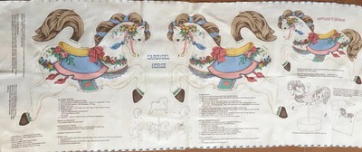 CAROUSEL HORSE PANEL-WALLHANGING OR APPLIQUE BY VIP