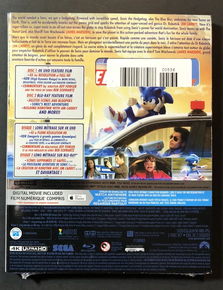  Sonic 2, Le Film [Blu-Ray] : Movies & TV