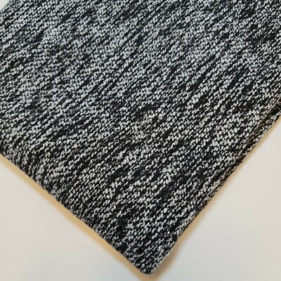 Schwarz Weiß Salz Pfeffer Viskose Material Kleid Handarbeit Stoff Meterware 58''