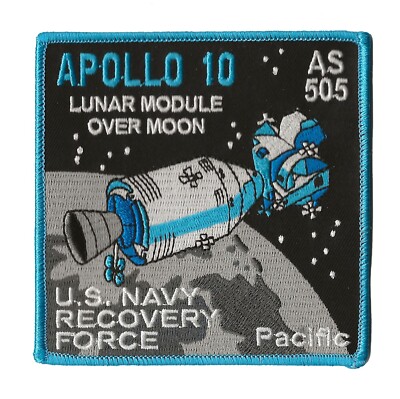 Apollo 10 AS505 NASA US Navy space Pacific recovery force ship patch