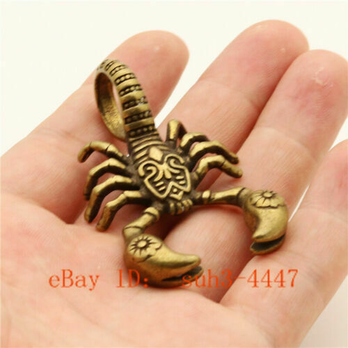 Chinese Copper Brass Scorpion Small Fengshui Statue Ornament