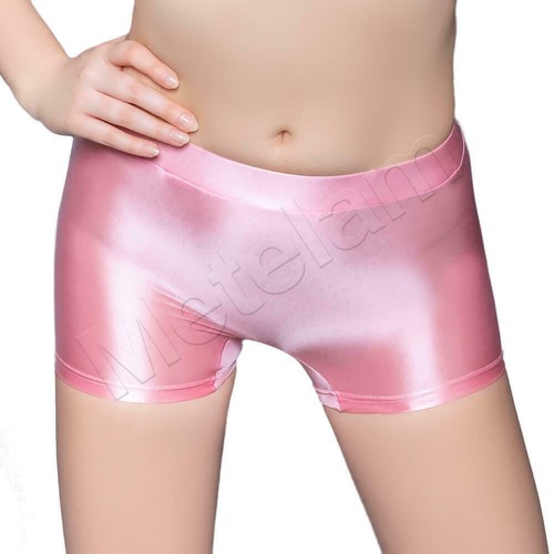 Womens Shiny Glossy Boxer Shorts Underwear Short Leggings Pants Panties Lingerie - Picture 5 of 23