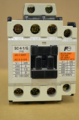 FUJI ELECTRIC SC-4-1/G CONTACTOR CAT. NO: 4GC0R0#10 24V