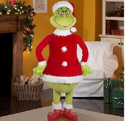 SAME DAY SHIP Life-size Grinch Gemmy Character Rare 5.74 FT - Picture 3 of 5