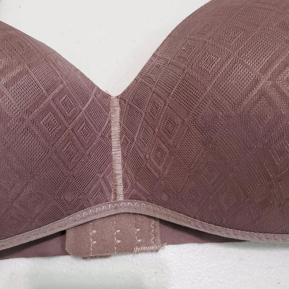 Catherine Malandrino Women Bra 42C Mauve Wireless Lined Diamond Adjustable Strap - Image 2 of 4