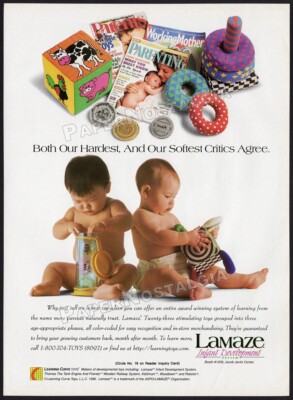 LAMAZE INFANT DEVELOPMENT - Original 1996 Trade AD / Toy ADVERT _ Learning Curve