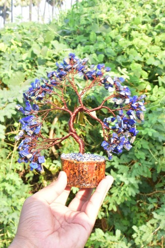 Lapis Lazuli Gemstone Tree with Copper Wire Crystal Tree for Wisdom & Decor - Picture 2 of 5