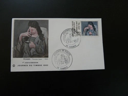 FDC France 1982 stamp day art painting Picasso (Cannes)