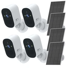 Solar Camera Outdoor Wireless WiFi Security Camera System Solar Battery Powered