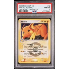 Raichu 12/112 EX FireRed & LeafGreen Reverse Holo New Cert PSA 8 on eBay