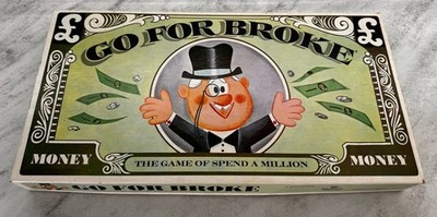 Vintage 1965 Go For Broke Brettspiel - ERSATZTEILE/REPLACEMENT PARTS unvollständiger Satz