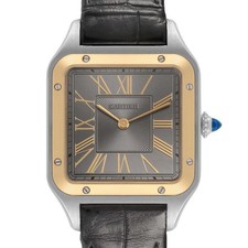 Cartier Santos Dumont Large Steel Yellow Gold Mens Watch W2SA0028
