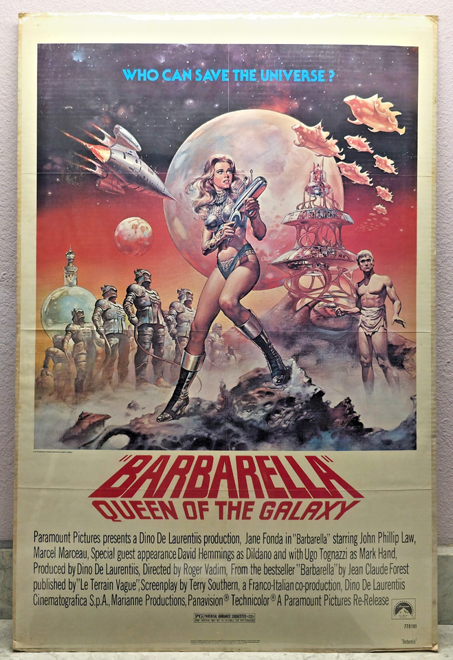 Barbarella Queen of the Galaxy 1977 27 x 41 Original Movie Poster Jane ...