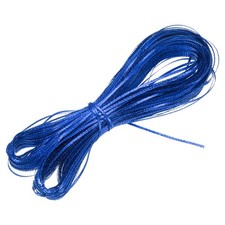103 Yard Metallic Thread Cord, 3mm 0.12inch Flat Rope Ribbon String,Blue