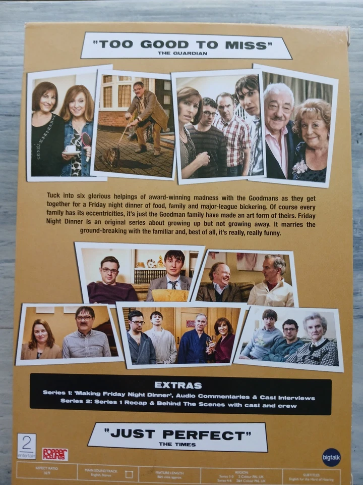 FRIDAY NIGHT DINNER COMPLETE COLLECTION SERIES 1+2+3+4+5+6 New Region 4 DVD - image 2 of 3