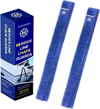 Dock Line Chafe Guards,Size 24" and 47" Inche Length (2 Pack) - 24, Navy 