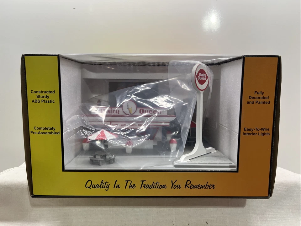 Vintage Rail King Dairy Queen Restaurant MTH Electric Trains Gebäude 30-9069 Neu