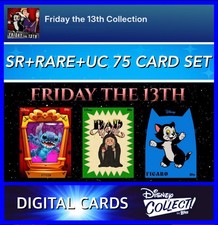 FRIDAY THE 13th 2026 SR+RARE+UC 75 CARD SET-TOPPS DISNEY COLLECT