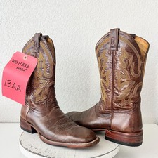 Rod Patrick Mens Cowboy Boots 13AA Perro Loco Brown Leather Western Square Toe