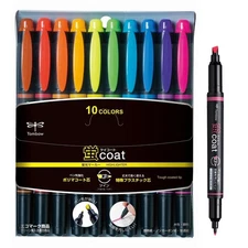Tombow Kay Coat Double-Sided Fluorescent Highlighter Pen10 Colors WA-TC10C NEW