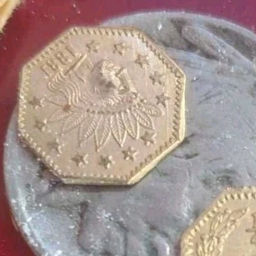 1874 Octagonal Indian 1.00 (3) Dollar California Fractional Gold. CH/UNC Details - Image 2 of 2