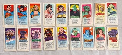 Vintage 1978 Weetabix DC Comics Superman Complete 18 Card Set + 19 Spares Lot