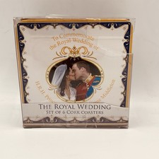 Royal Wedding (Will & Kate) Pack Of 6 Cork Co...