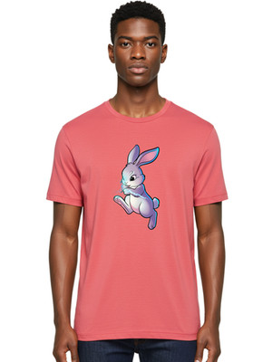 Electric-Rabbit Mens Graphic Tee, 100% Cotton, Casual Summer Wear