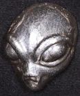 3D Alien Head 3 oz .999 Fine Silver Hand-Poured Ingot