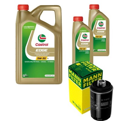 INSPEKTIONSKIT FILTER CASTROL 7L ÖL 5W30 für VW Multivan V 7HM 7HN 7HF 7EF