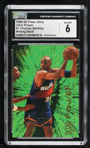 1994 Fleer Ultra Power Wrong Back ( Back) Chris Webber Charles Barkley CGC 6 HOF