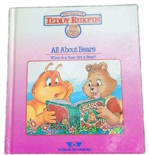 Vintage 1985 Teddy Ruxpin Book "All About Bears" Hardcover Book ONLY-No Cassette